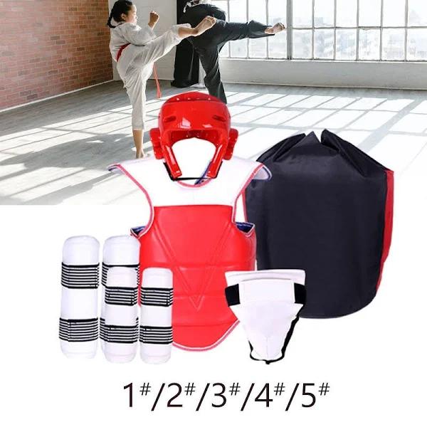 5pcs Taekwondo Protective Gear For Martial Arts Sparring Training Muay