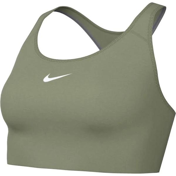 Nike Womens Swoosh Medium Support Sports Bra Olive XS