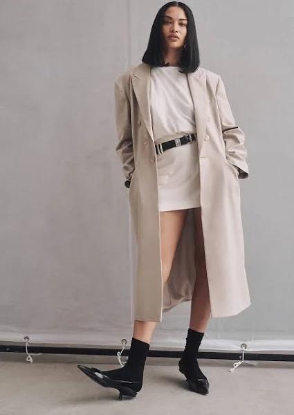 Harley Longline Coat in Stone Size 2 by DISSH