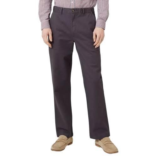 Maine Mens Premium Chino Trousers Dark Grey 38L