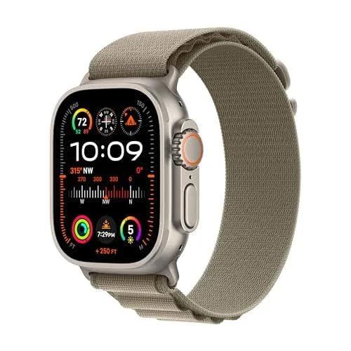 Apple Watch Ultra 2 49mm(GPS+Cellular) (MREY3, Titanium Case with Olive Alpine Loop - M)