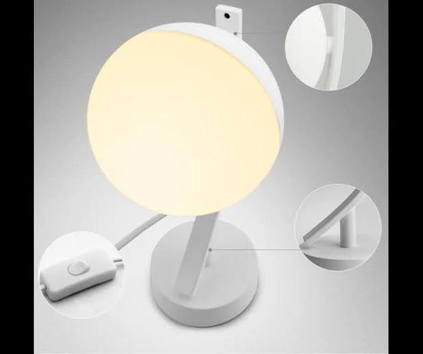 Simple Wireless Wifi Smart Table Lamp in The Bedroom, Voice Control LED Moon Smart Table Lamp