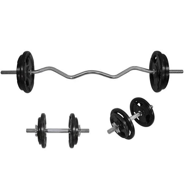 Total 48.5kg - 120cm Curl Bar Barbell Weight + 36cm Dumbell Bar Weight