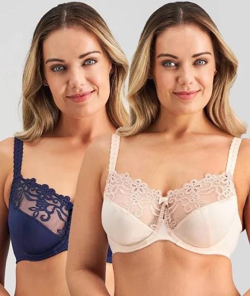 Fayreform Coral Underwire Bra - 2 Pack - Pearl Blush/Medieval Blue 14F