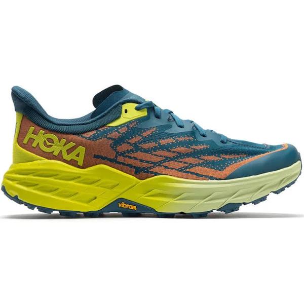 Mens Hoka One One Speedgoat 5, Blue Coral / Evening Primrose / 10.5