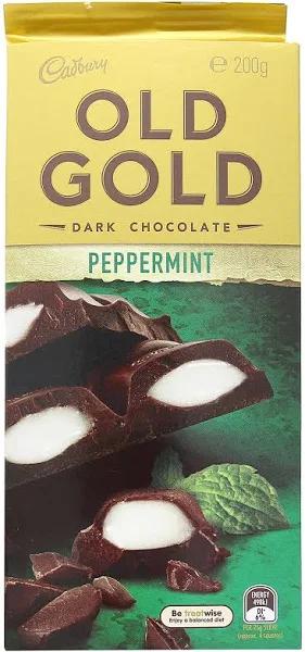 Cadbury Old Gold Peppermint Dark Chocolate Block