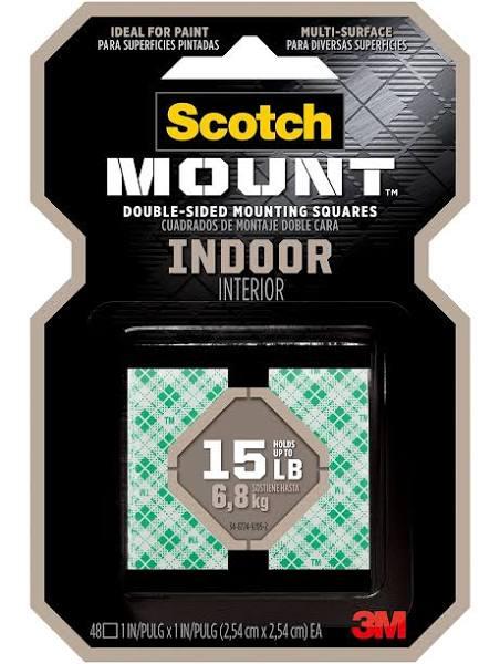 Scotch 2.54 x 2.54cm Mount Indoor Double-sided Mounting Squares