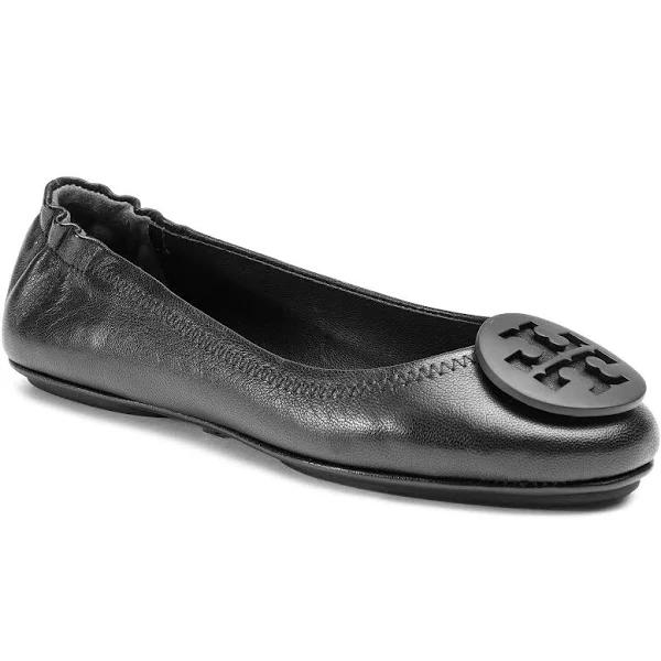 Women's Tory Burch Minnie Travel Ballet Flat, Size 8.5 M - Black