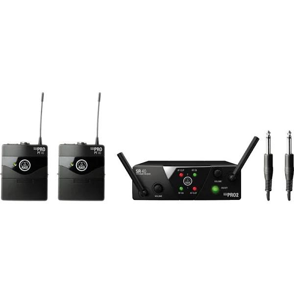 AKG WMS40 Mini Dual Instrument Wireless System, Band A/C