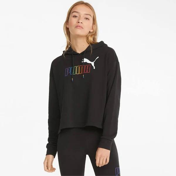 Puma Ess+ Rainbow Cropped Hoodie Womens - S