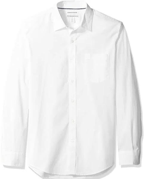 Amazon Essentials Men's Slim-Fit Long-Sleeve Solid Casual Poplin Shirt