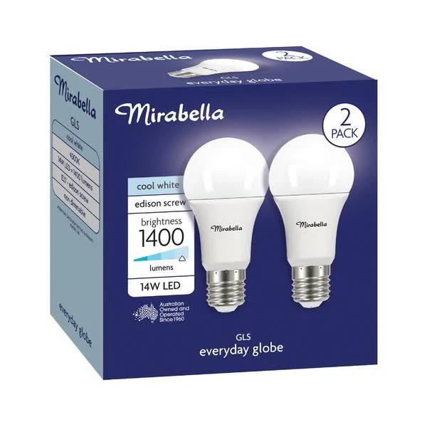 Mirabella LED GLS ES 14W 1400LUM 4000K Cool White