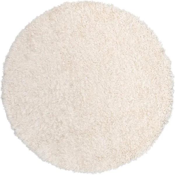 Loopsie Tamale Cream Shag Round Rug