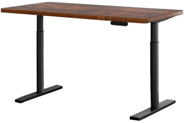 Artiss Electric Standing Desk Adjustable Sit Stand Desks Black Brown 140cm