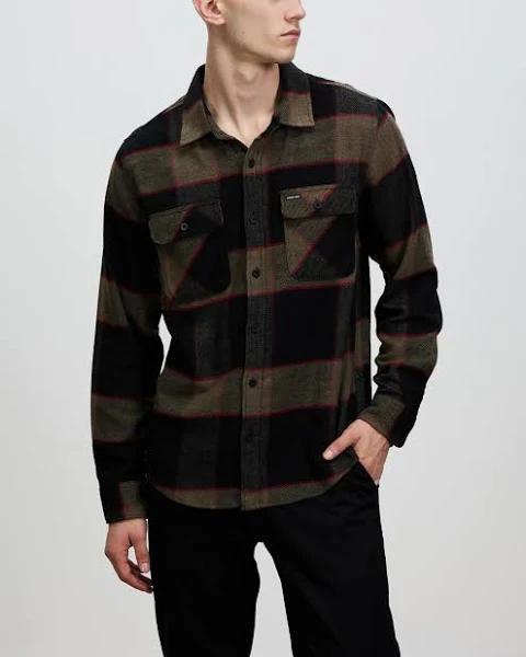 Brixton - Bowery Flannel Heather Grey/Charcoal - Shirt