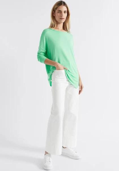 Seed Heritage Core Asymmetrical Top in Key Green M