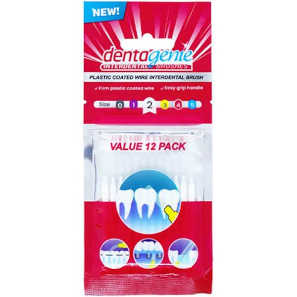 Dentagenie Interdental Brush Size 2 White 12pk