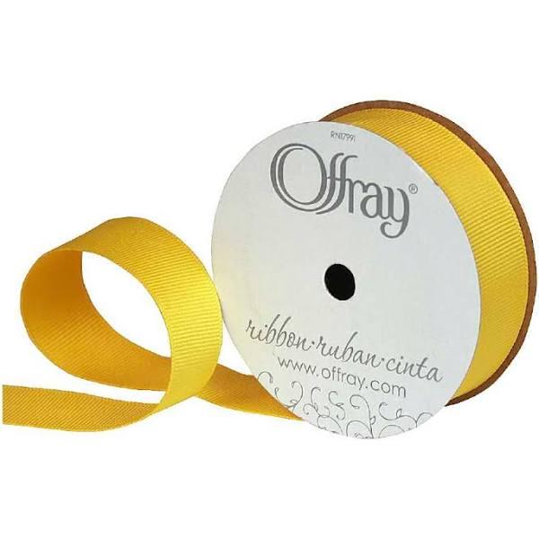 Offray Grosgrain Ribbon 7/8"X18'-Maize