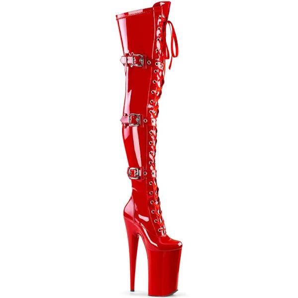 BEYOND-3028 Red Stretch Patent/Red Boot 11