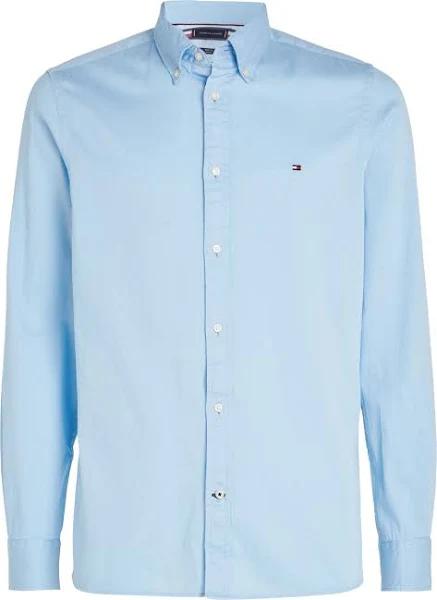 Tommy Hilfiger Core Flex Dobby SF Long Sleeve Shirt Blue L Man