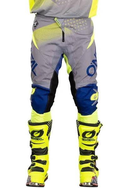 Oneal Element Factor Grey Blue Yellow Pants