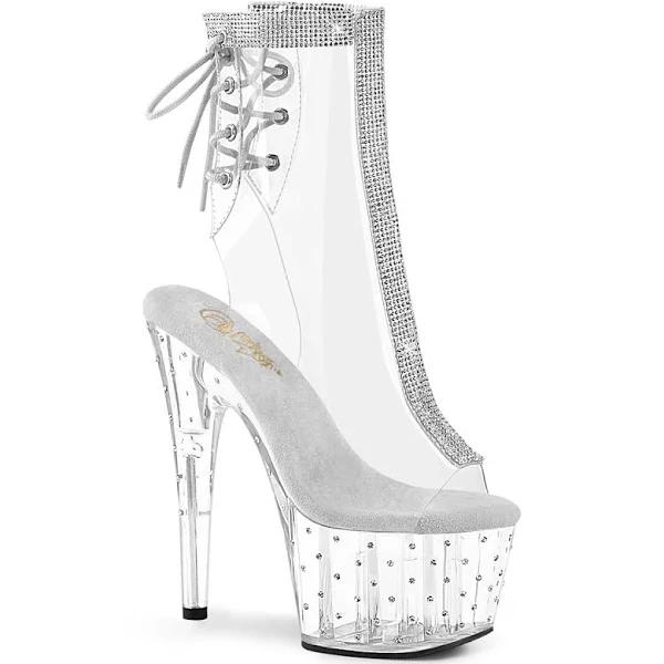 Pleaser STARDUST-1018C-2RS Clear/Clear Size 7