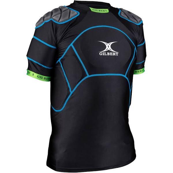 Gilbert Men's XP500 Body Armour Black / Blue-Large