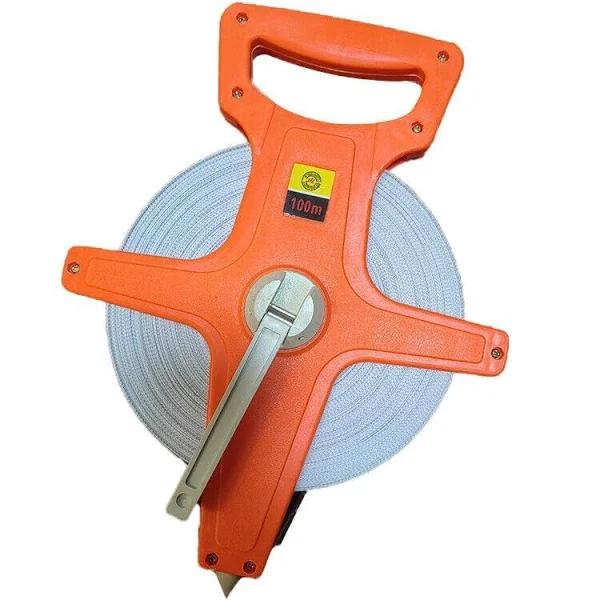 Tape Measure 30m 50m 100m Fiberglass Open Reel Measuring Metric Imperial New AU