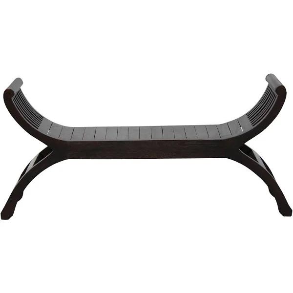 Maeve Solid Timber Double Seater Bench - Chocolate