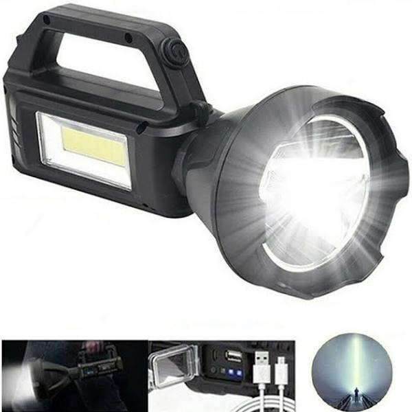 Solar LED Searchlight USB Rechargeable Spotlight Flashlight Torch Power Bank - AfterPay & zipPay Available