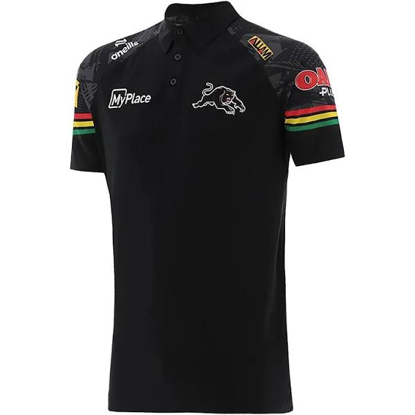 NRL 2024 Media Polo - Penrith Panthers - Black - Adult - O'Neills XL