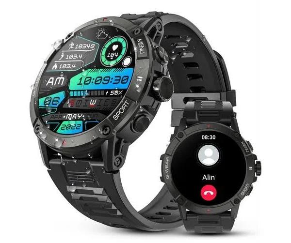 Military Smart Watch, 1.52 Inch HD Outdoor Sports Smart Watch IP68 Waterproof Fitness Tracker 100+ S