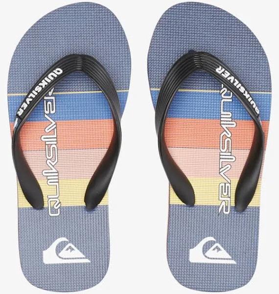 Quiksilver Youth Molokai Point Break Thongs Black/Blue 7