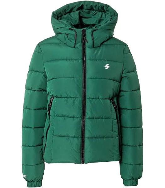 Superdry Spirit Sports Puffer Jacket Dark Green Women - 10