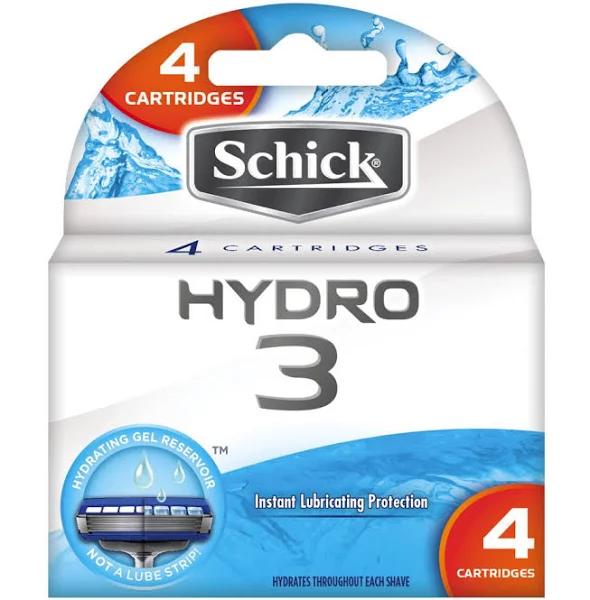 Schick Hydro 3 Cartridges - 4 Pack