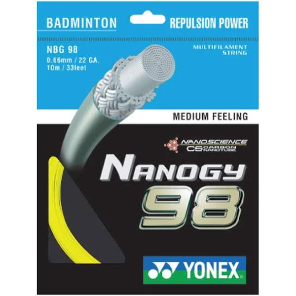 Yonex Nanogy 98 Badminton Racquet String NBG98 10m Yellow