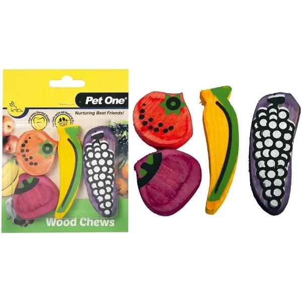 Pet One Wood Chews for Small Animals Mixed 4 Pack