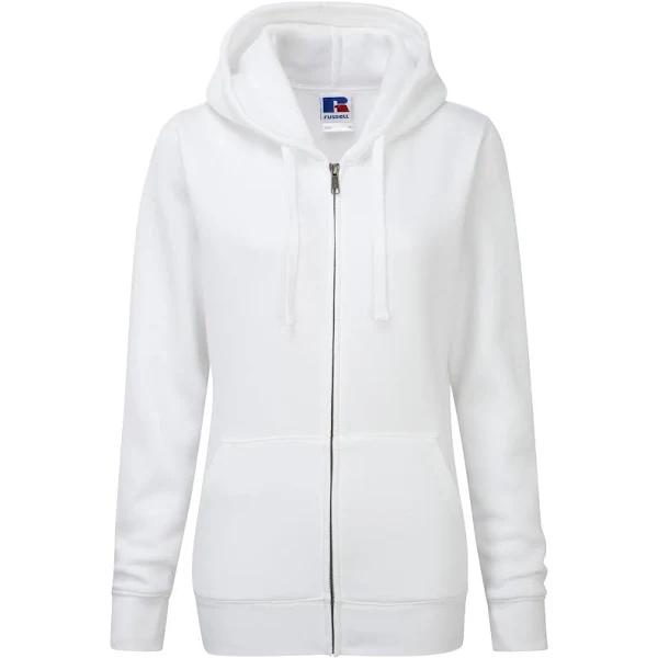 Russell Ladies Premium Authentic Zipped Hoodie (3-Layer Fabric) White M