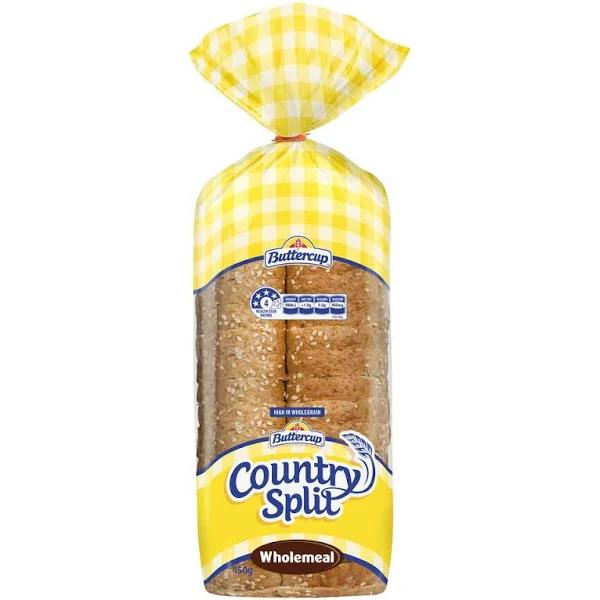 Buttercup Country Split Bread Wholemeal 450g