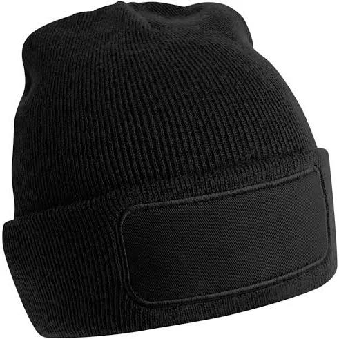 Beechfield Unisex Plain Winter Beanie Hat / Headwear (Ideal For Printing) Black One Size