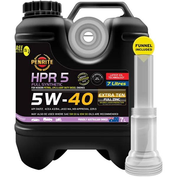 Penrite HPR 5 5W-40 Full Synthetic Engine Oil 7L - HPR05007