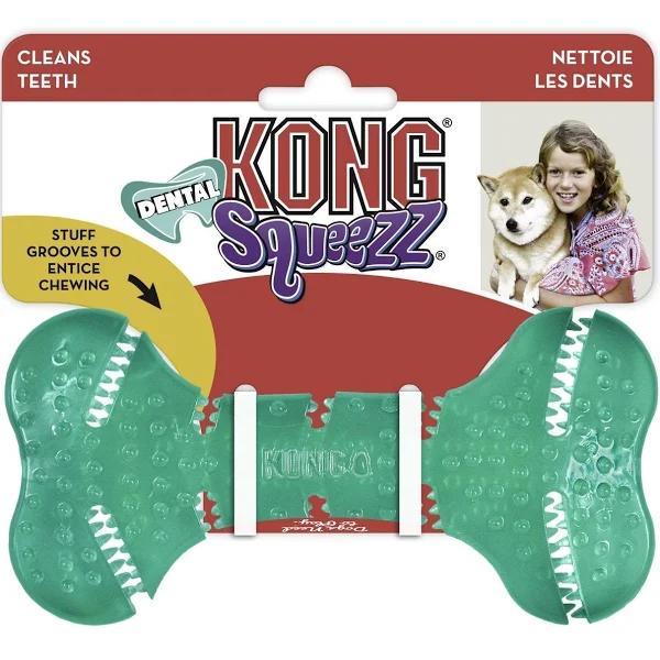 Kong Squeezz Dental Bone Dog Toy