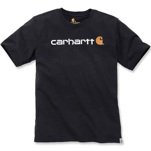 Carhartt Core Logo Workwear Short Sleeve T Shirt Navy M