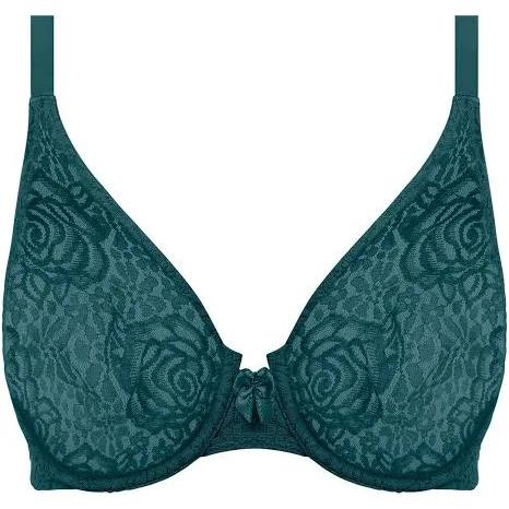 Wacoal Womens Dark Sea Halo Floral-pattern Stretch-lace Bra 36C