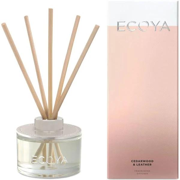 Ecoya Cedarwood & Leather Mini Reed Diffuser 50ml