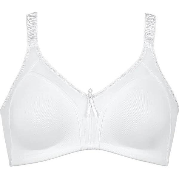 Naturana Comfort Strap Moulded Wirefree Cotton Bra in White - 16B - AfterPay & zipPay Available