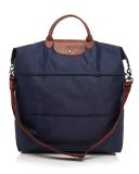 Longchamp Le Pliage Expandable Travel Duffel Nylon Weekender Deep Red