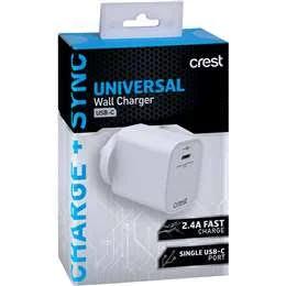 Crest Universal Wall Charger USB-C Each