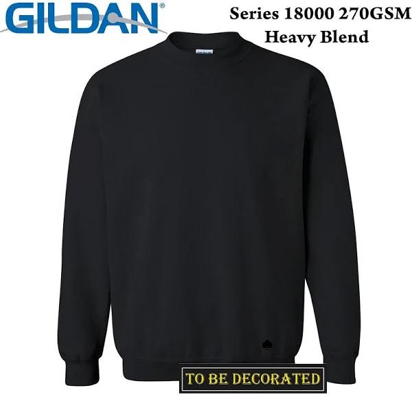 Gildan Black Heavy Blend Sweat Sweater Jumper Sweatshirt Mens S - 5XL 4XL