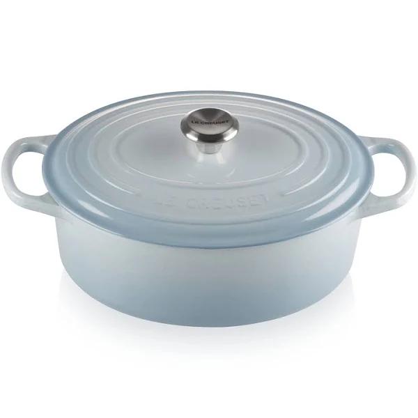 Le Creuset Signature Cast Iron Oval Casserole 29cm - 4.7L Coastal Blue